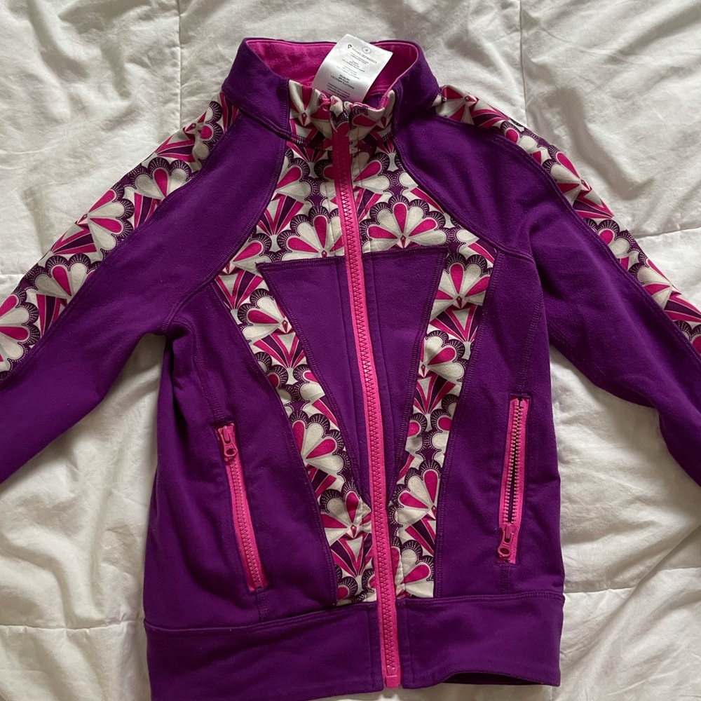 Ivivva Girls Purple and Pink Athletic Zip Jacket
